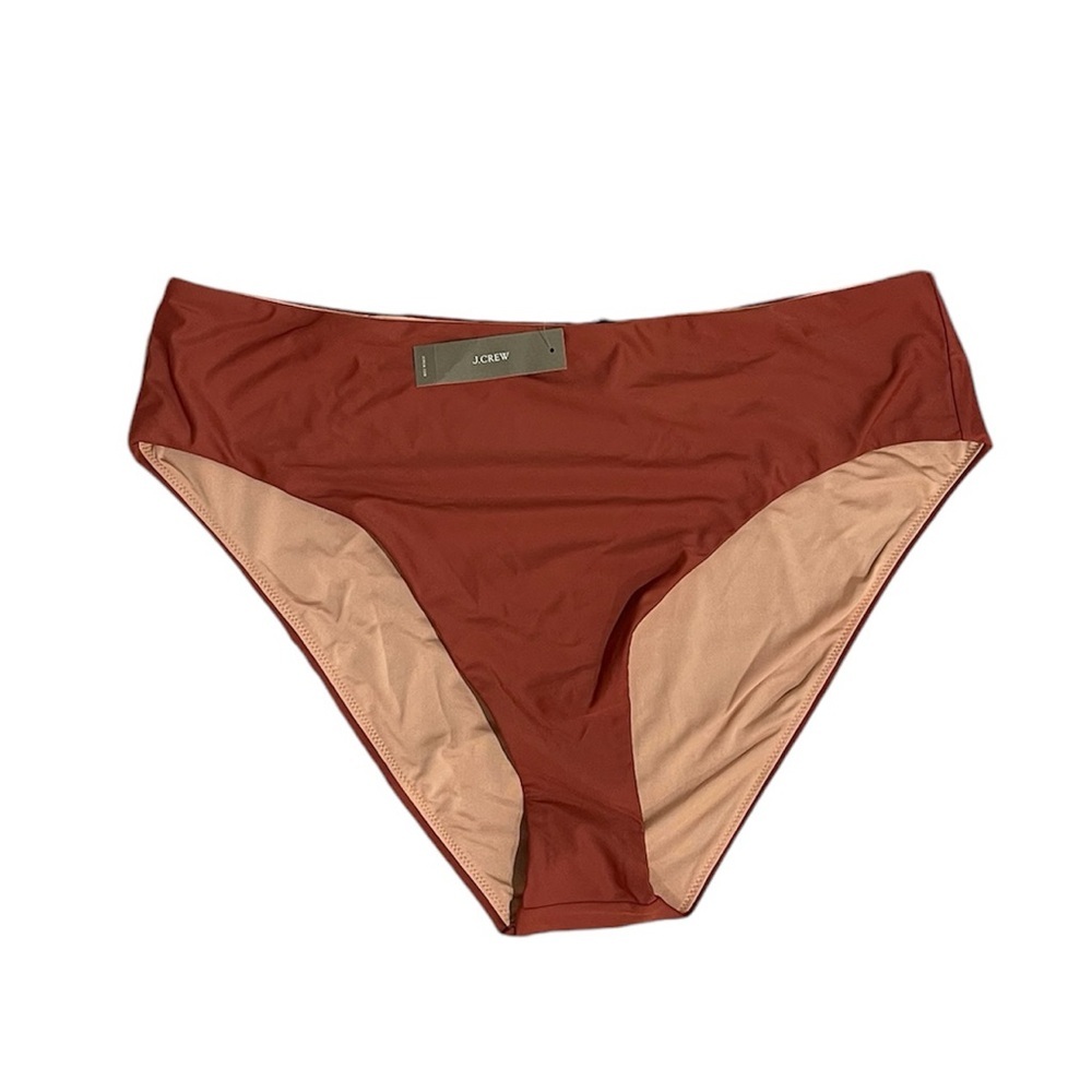 NWT J. Crew High-Rise Bikini‎ Bottom Sz 3X Red